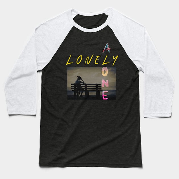 Lonely Alone Baseball T-Shirt by SwanYah